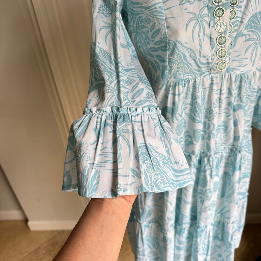 Sheridan French Caty Dress in the Whimsical Island Sky print Sz XS - Picture 5 of 9